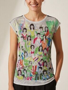 Vintage Graphic Tee Wearable Art Sheer Pop Art Burnout Y2K Dopamine Drip Kidcore